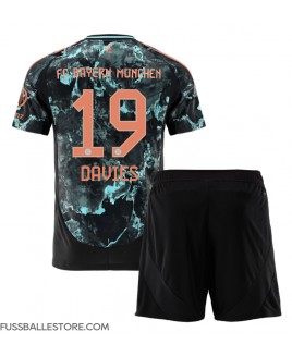 Günstige Bayern Munich Alphonso Davies #19 Auswärts Trikotsatzt Kinder 2024-25 Kurzarm (+ Kurze Hosen)